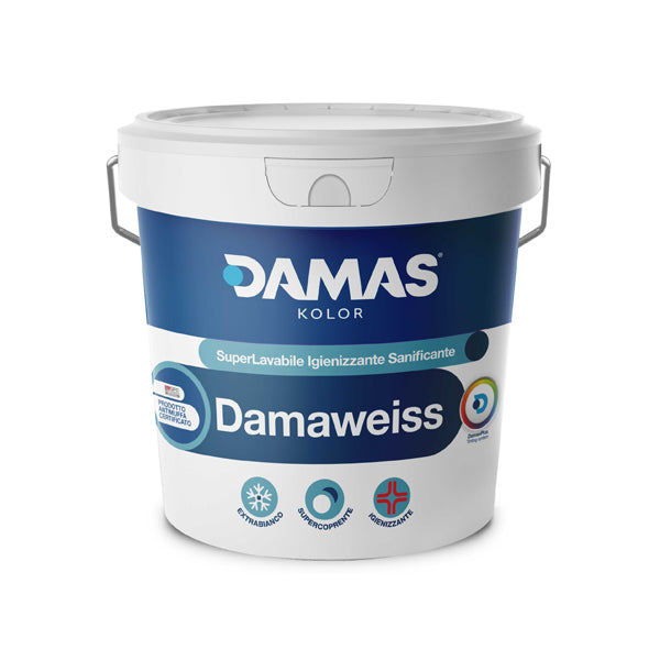 damaweiss pittura superlavabile classe 1 di lavabilita 2,5 lt damas kolor