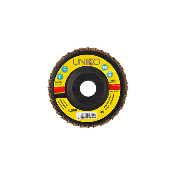 disco lamellare al corindone 115 mm grana 100 uniko