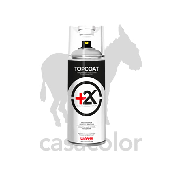 Spray trasparente acrilico lucido 2K per carrozzeria, resistente a graffi e solventi, 400 ml.