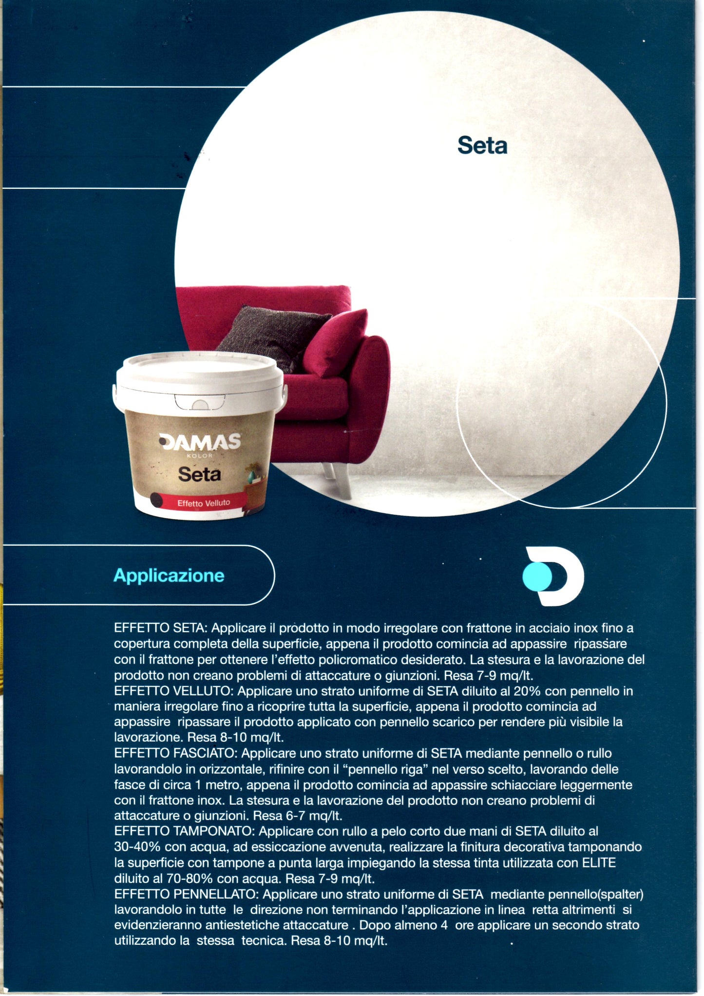 pittura decorativa effetto velluto seta 1 lt damas kolor
