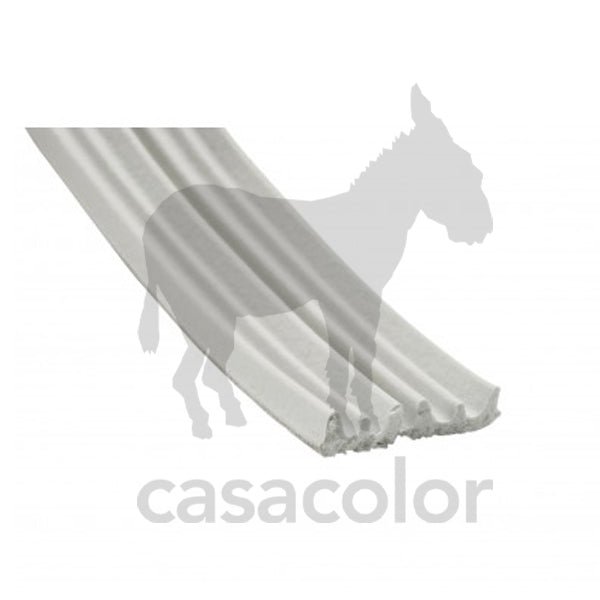 parafreddo per porte e finestre bianco in gomma epdm profilo E 9mm x 5,5mm x 6mt