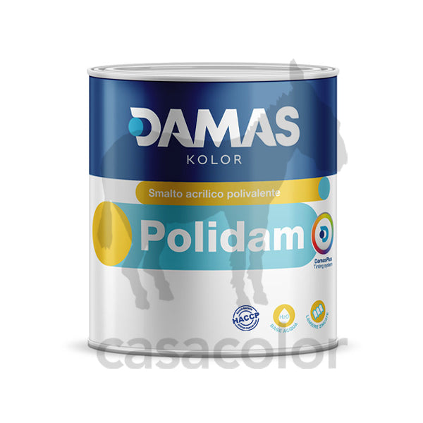 polidam smalto all'acqua per mobili e piastrelle opaco 750 ml damas kolor