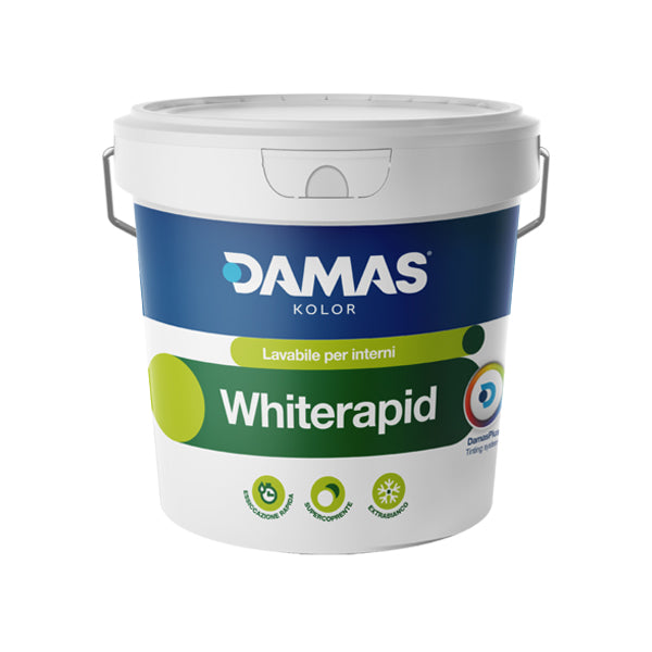 white rapid pittura lavabile professionale rapida essicazione 5 lt damas kolor