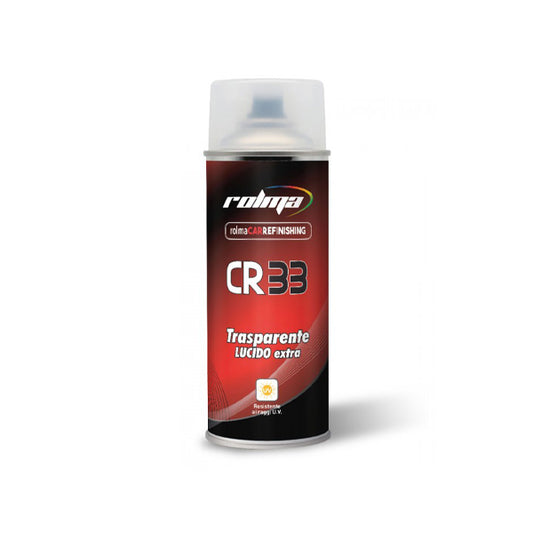 CR 33 trasparente lucido extra per carrozzeria spray 400 ml rolma
