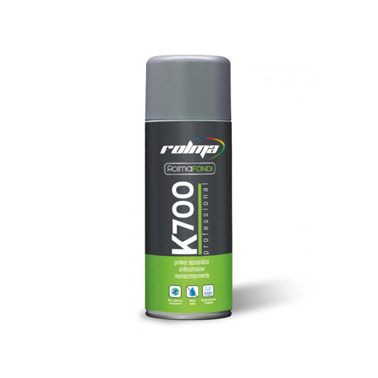 K 700 primer fondo epossidico anticorrosivo RAL 7046 spray 400 ml rolma