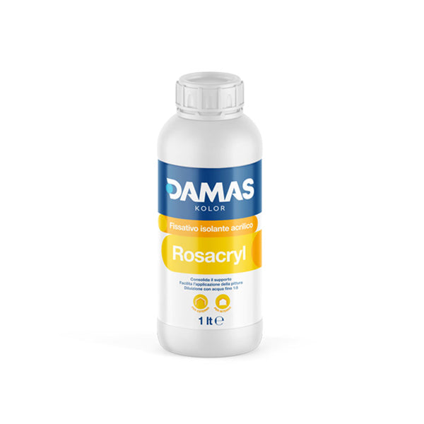 rosacryl isolante fissativo acrilico 5 lt damas kolor