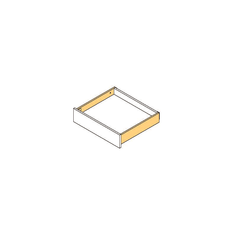 Kit cassetto per cucina o bagno Vertex di altezza 93mm con pannelli inclusi e regolazione 3D