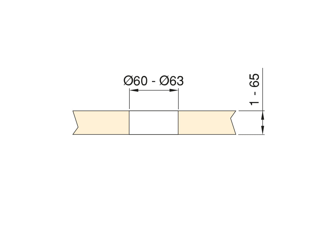 Multiconnettore Vertikal Flat 60 con copertura scorrevole (Ø60mm)