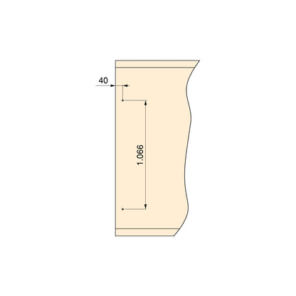 Emuca Specchio estraibile per interni Moka, 440, Tecnoplastica e Alluminio, Verniciato moka