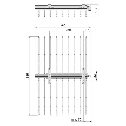 Porta pantaloni doppio estraibile per armadio.