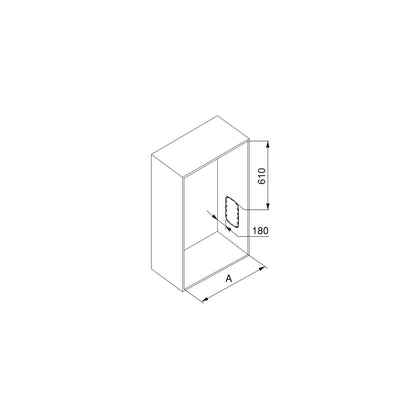 Emuca Appendiabiti saliscendi per armadio Sling, larghezza regolabile 450-600 mm, Acciaio e Tecnoplastica, Cromato lucido