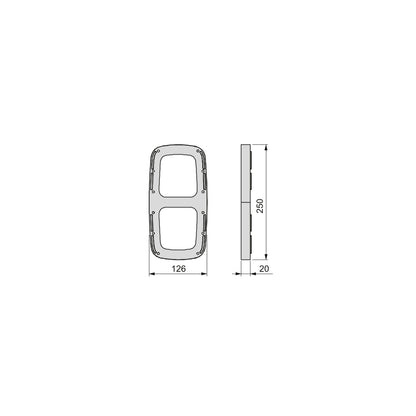 Emuca Set di spessori laterali per appendiabiti Sling, Tecnoplastica, Verniciato alluminio