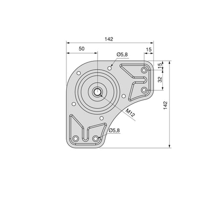 Emuca Lotto di 4 gambe per tavolo, diametro 60mm, H 830mm, Acciaio, Verniciato alluminio