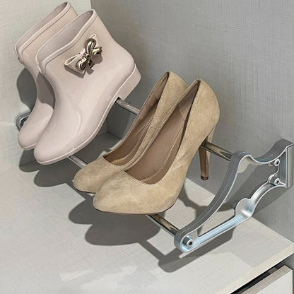 Emuca Porta scarpe per interni di armadi Self, Acciaio e Tecnoplastica, Verniciato alluminio