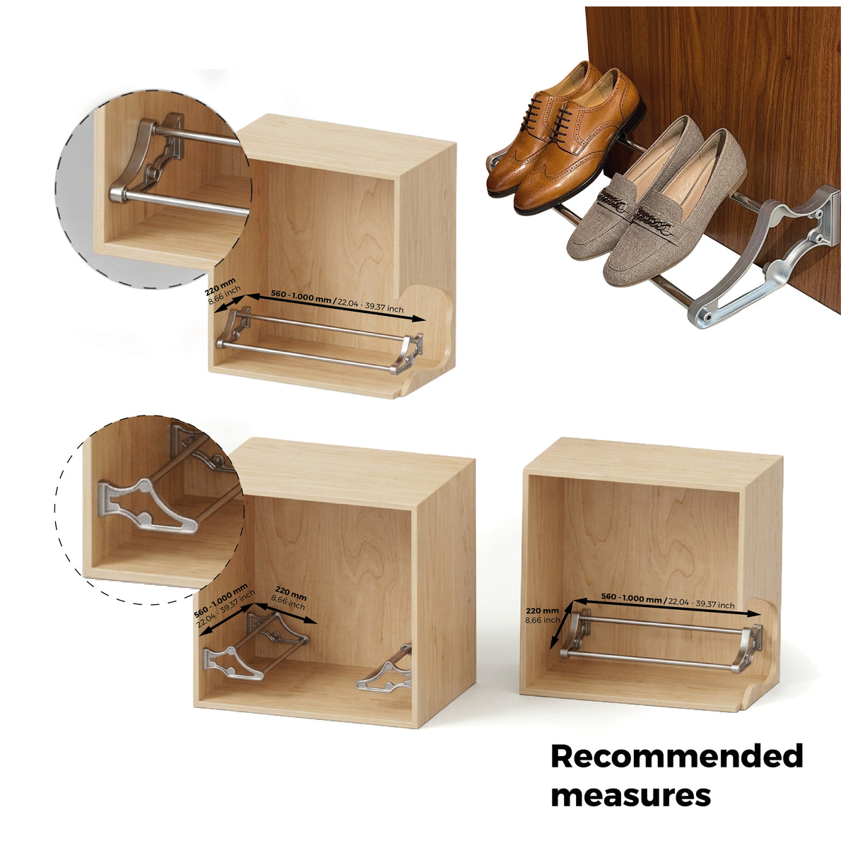 Porta scarpe Self per interno armadio