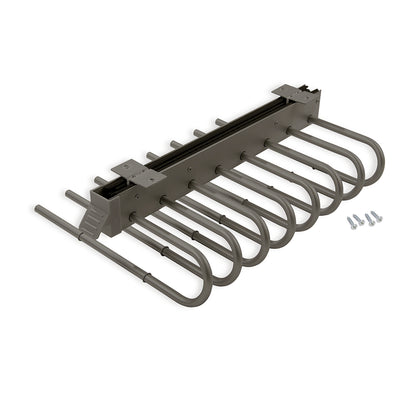 Emuca Portapantaloni estraibile, Destro, Acciaio e Tecnoplastica, Titanio