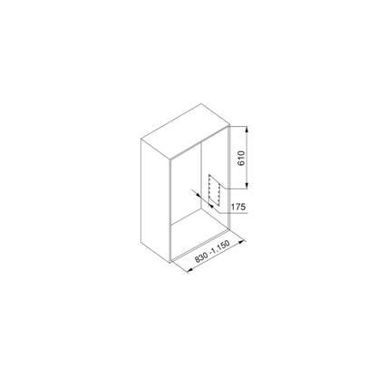 Emuca Appendiabiti per armadio Hang, larghezza regolabile 830-1150 mm, Acciaio e Tecnoplastica, Cromato lucido