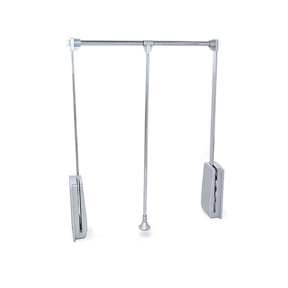 Emuca Appendiabiti per armadio Hang, larghezza regolabile 830-1150 mm, Acciaio e Tecnoplastica, Cromato lucido