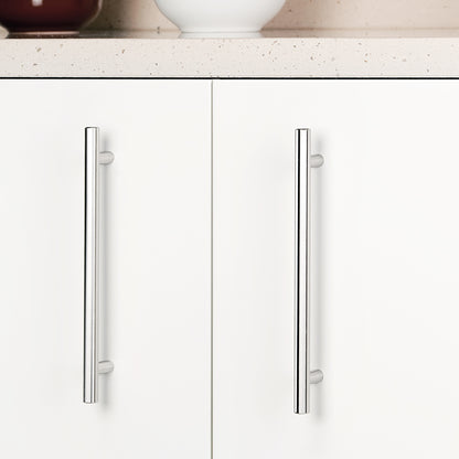 Emuca Maniglia per mobili Orlando, L464mm, interasse 384mm, Acciaio, Nichel satinato