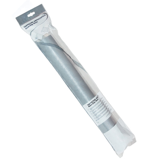 Emuca Tappetino antiscivolo per cassetti, Punteggiato, lunghezza 1,5 m, larghezza 480 mm, Tecnoplastica, Grigia