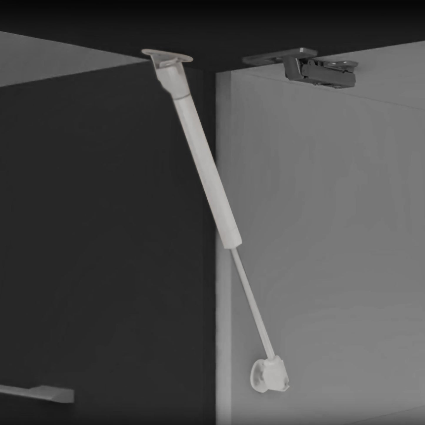 Emuca Lotto di 10 braccetti per porta elevabile H, 11 kg, corsa 100 mm, con agganci, Acciaio e Tecnoplastica, Grigia metallizzata