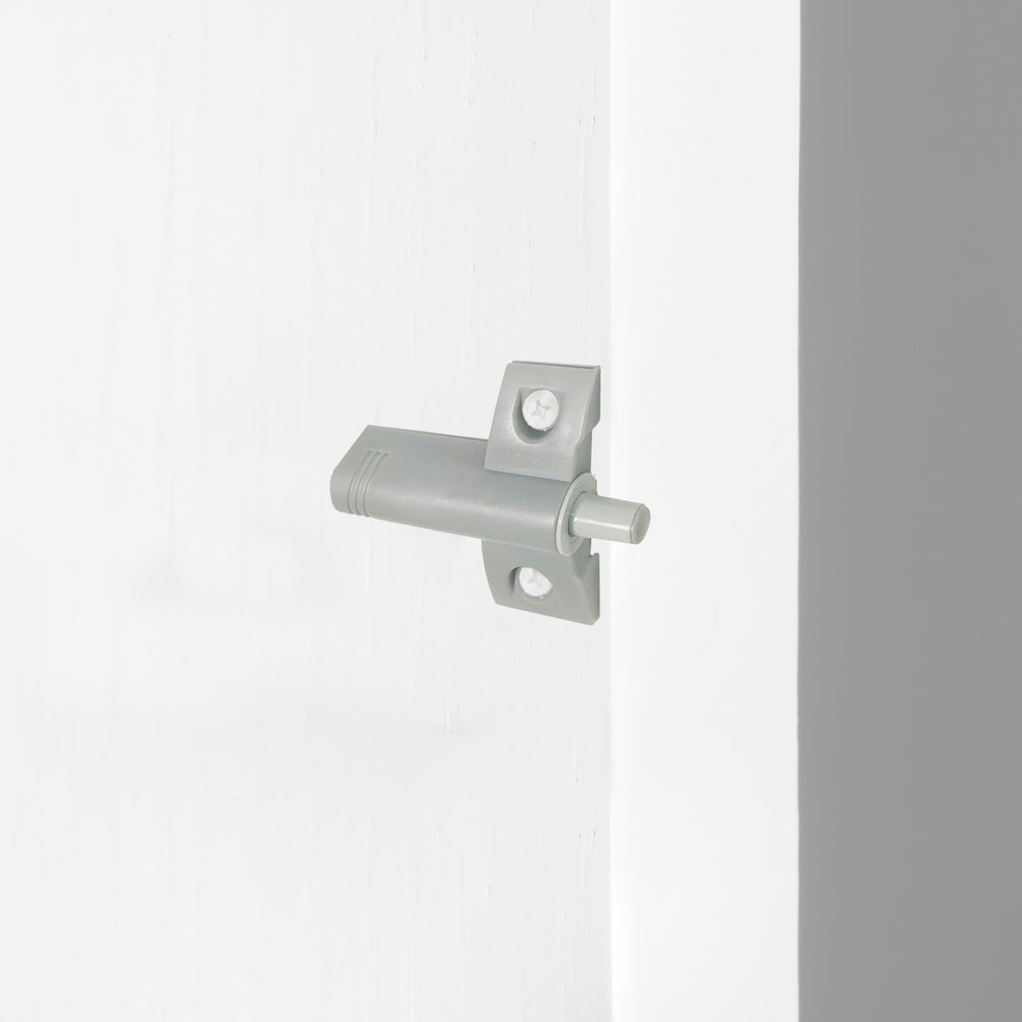 Emuca Lotto di 10 pistoni ammortizzatori per porta a battente Minidamp 2, Chiusura soft, Tecnoplastica, Grigia