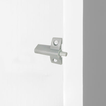 Emuca Lotto di 10 pistoni ammortizzatori per porta a battente Minidamp 2, Chiusura soft, Tecnoplastica, Grigia