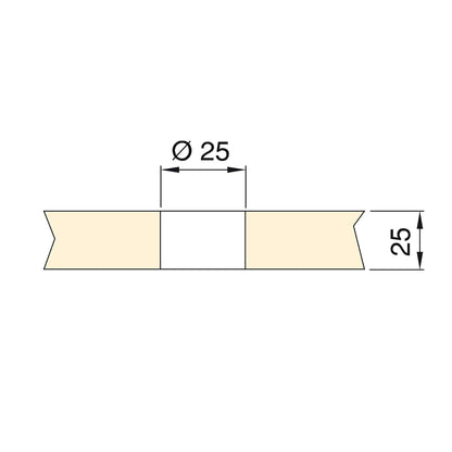 Emuca Kit di connettori di ricarica USB Plugy, include convertitore e 2 USB tipo A, diametro 25 mm, Tecnoplastica, Grigio metallizzata