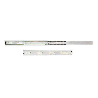 Emuca Set di guide a sfera per cassetti a estrazione totale, altezza 45 mm, lunghezza 300 mm, Acciaio, Zincato bianco