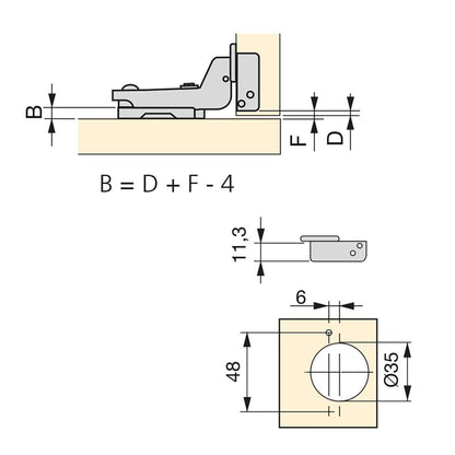 Kit cerniera collo alto X91N e basetta