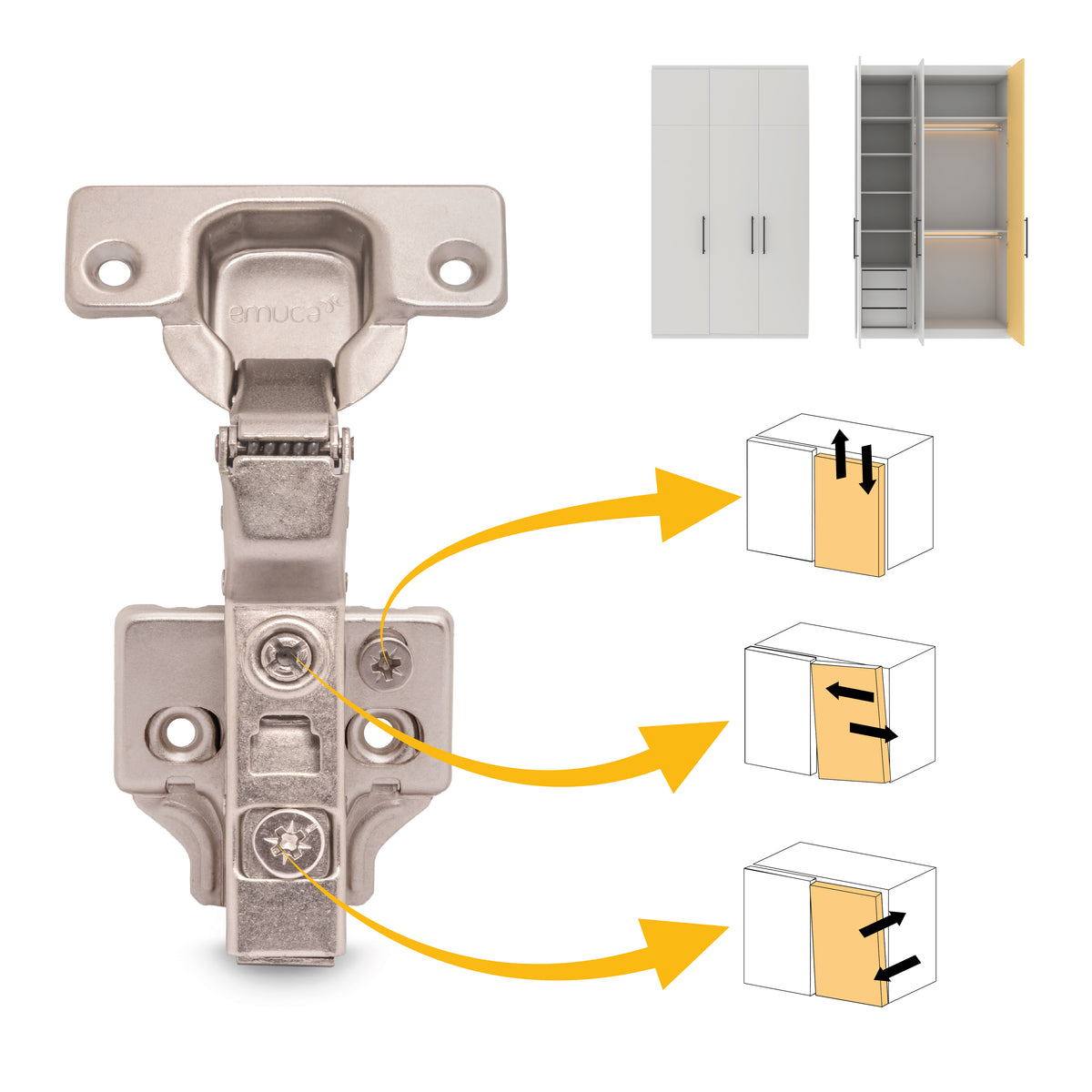 Kit cerniera collo alto X91 con chiusura ammortizzata e basetta