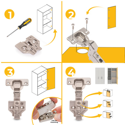 Kit cerniera collo alto X91 con chiusura ammortizzata e basetta