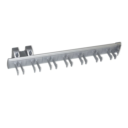 Emuca Porta-cintura laterlae estraibile, Anodizzato opaco, Tecnoplastica e Alluminio