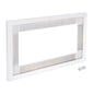 Emuca Cornice per microonde, per installazione a incasso in mobili da cucina, modulo 600mm, 600x400mm, Tecnoplastica, Bianca