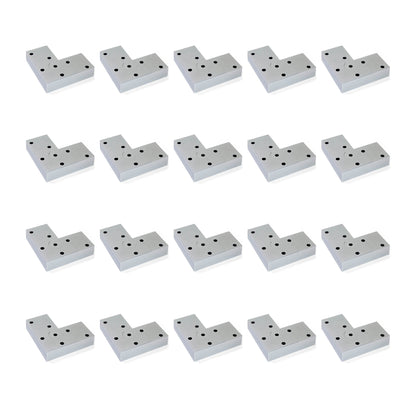 Emuca Lotto di 20 piedini per mobili Alumix 8, altezza 12 mm, Tecnoplastica, Verniciato alluminio