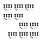 Emuca Lotto di 10 kit di piedini regolabili per mobile Bone, con base preassemblata, altezza 100 mm, regolabile 98-115 mm, Tecnoplastica, Nera