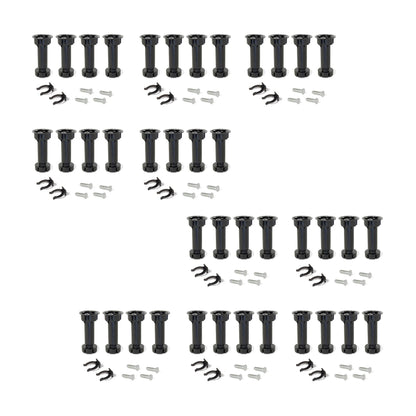 Emuca Lotto di 10 kit di piedini regolabili per mobile Bone, con base preassemblata, altezza 150 mm, regolabile 148-165 mm, Tecnoplastica, Nera