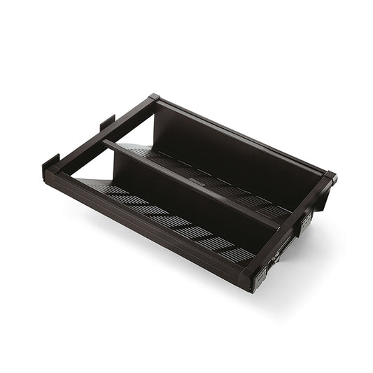 Emuca Cassetto portascarpe estraibile Moka, 564 - 594, Acciaio, Verniciato moka