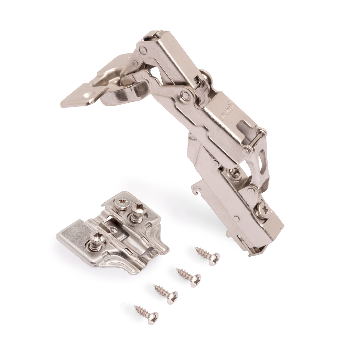 Kit cerniera mezzo collo X91 da apertura 165º con chiusura amortizzata e basetta
