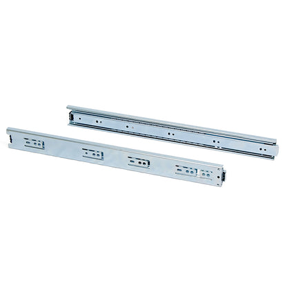 Emuca Lotto di 5 set guide per cassetti, a sfera, altezza 45 mm, profondità 400 mm, estrazione totale, Zincato bianco