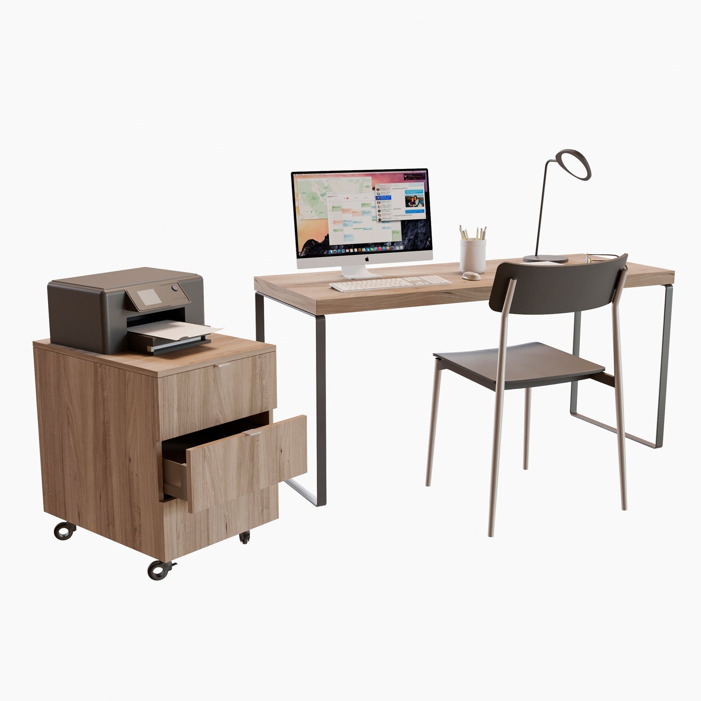 Emuca Lotto di 25 maniglie per mobili Picanya, L45mm, interasse 32mm, Alluminio, Anodizzato opaco