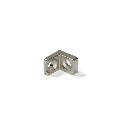 Emuca Lotto di 50 Squadrette di unione per mobili, 20,5x20,7 mm, 2 fori, Zama, Nichelato