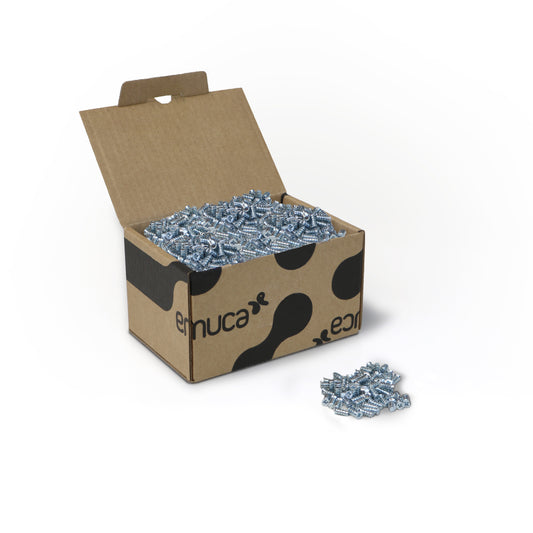 Emuca Lotto di 500 viti, testa piatta Pozidrive, diametro 6,2 mm, 13 mm, Euro, Acciaio, zincato