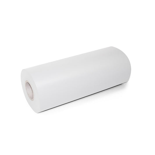 Emuca Tappeto antiscivolo per cassetti, effetto tessuto, lunghezza 20m x 480mm, Tecnoplastica, Bianca
