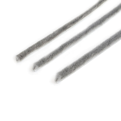 Emuca Parapolvere adesivo per porte e finestre, altezza 17 mm, lunghezza rotolo 10 m, Grigia