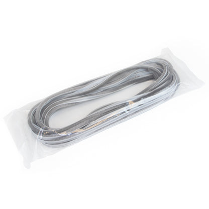 Emuca Parapolvere adesivo per porte e finestre, altezza 17 mm, lunghezza rotolo 10 m, Grigia