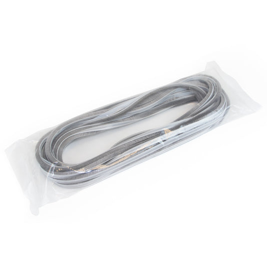 Emuca Parapolvere adesivo per porte e finestre, altezza 17 mm, lunghezza rotolo 10 m, Grigia