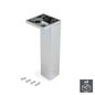 Emuca Lotto di 4 piedini per mobili Smartfeet, angolo, regolabile, 140-150mm, Plastica, Cromato