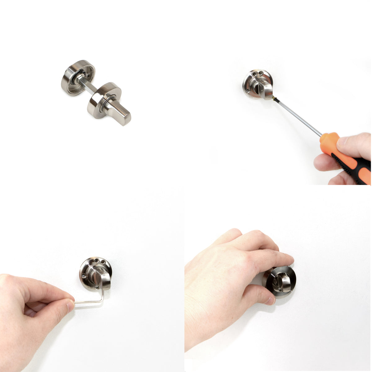 Set di Nottolino su rosetta rotonda per porta interna.