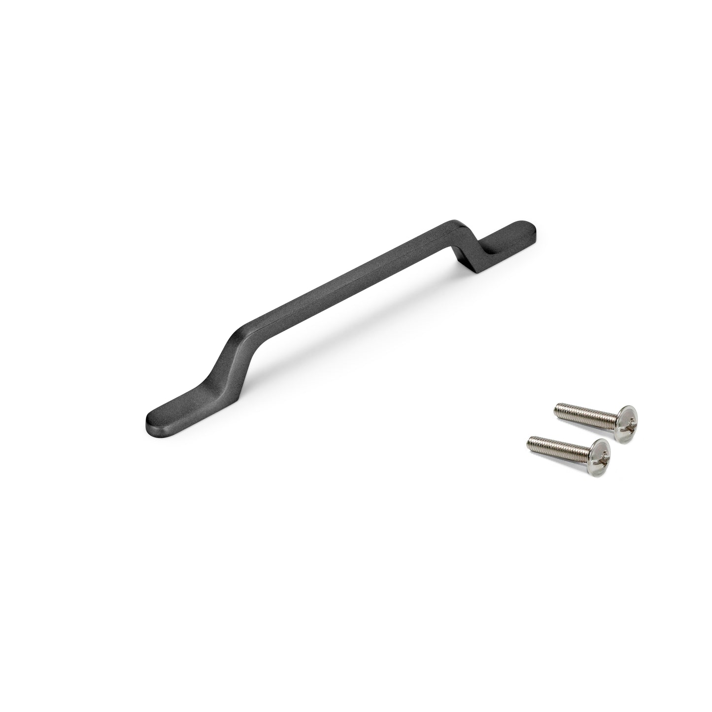 Emuca Lotto di 25 maniglie per mobili Osaka, L192mm, interasse 128mm, Alluminio, Grigio scuro